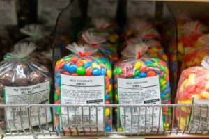 Candy bags on a shelf in Echo Hill Country Store