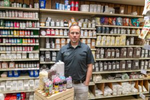 Man poses in Echo Hill Country Store